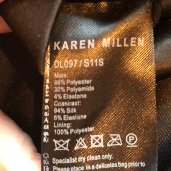 Karen Millen 4 red/black corseted midi dress - Picture 7 of 7